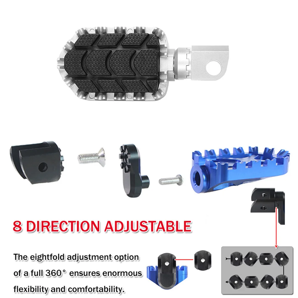 For KAWASAKI Z 125 PRO Z 250 Z 300 Z125 PRO Z250 Z300 Motorcycle Aluminum Front Footrest Wider Modified Foot Pegs Pedal Foot