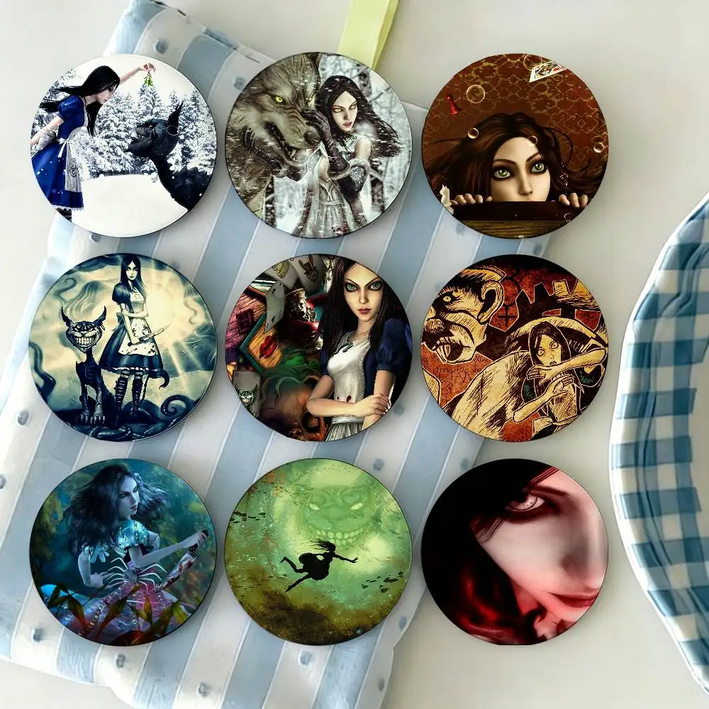 

A-Alice Madness Returns-s Badges Creative Tinplate Button PinsBrooch Badge Clothes Backpack