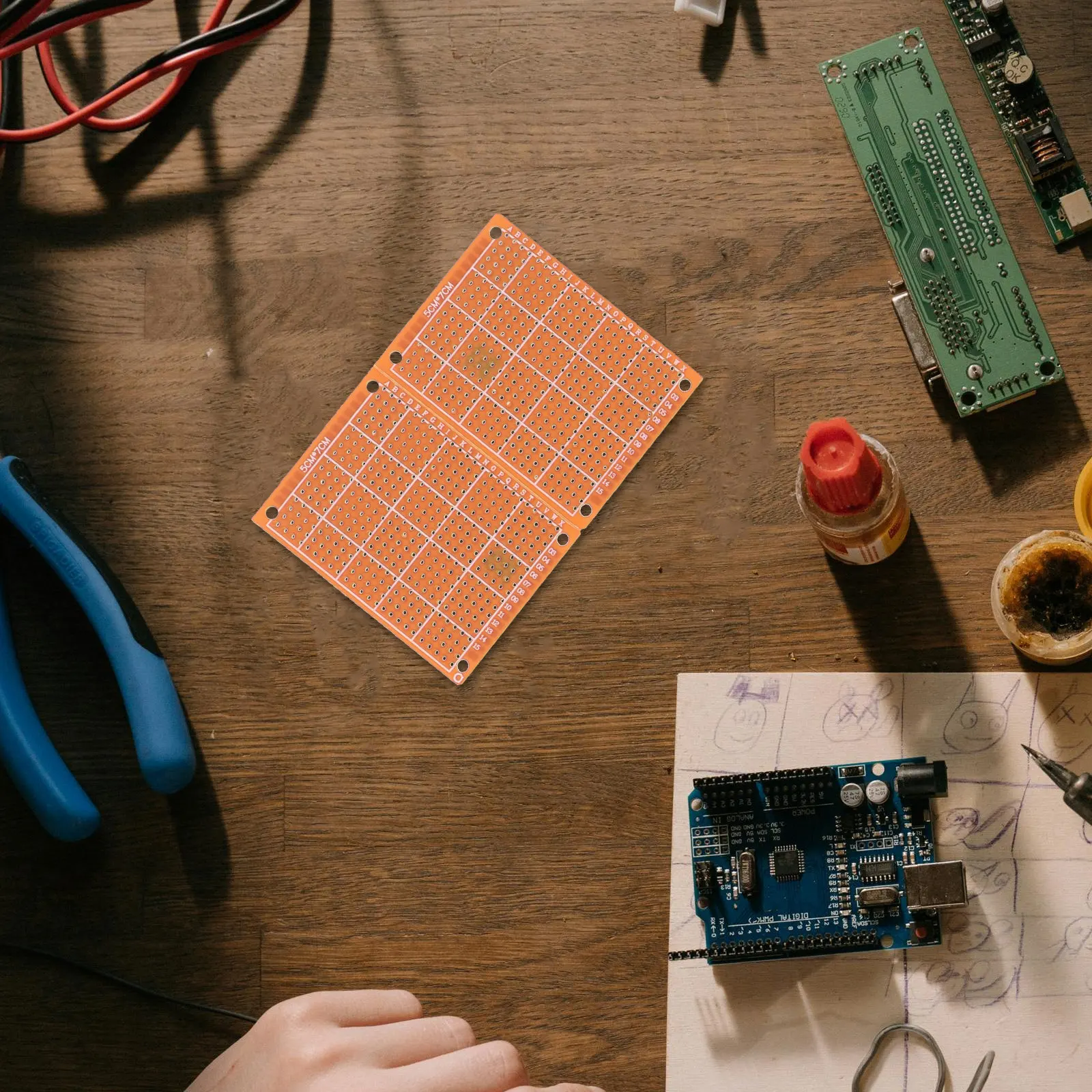 

32Pcs Universal Breadboard Single Sided Circuit Board for DIY Electronic Projects Solderable Pcb Perfboard Protoboard Multihole