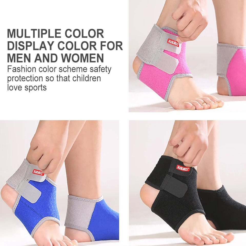 AOLIKES 1 Pair New Kids Ankle Strap For Football Cycling Dance Gym Children Sport Ankle Brace Support Guard Protector Boy Girl