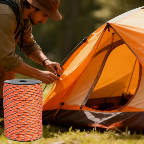 50 Meter Roll Pack 9-Core Umbrella Rope Suitable for Bracelet Weaving, Tent Wind Rope Reinforcement, Canopy Fixing, Backpack Bun