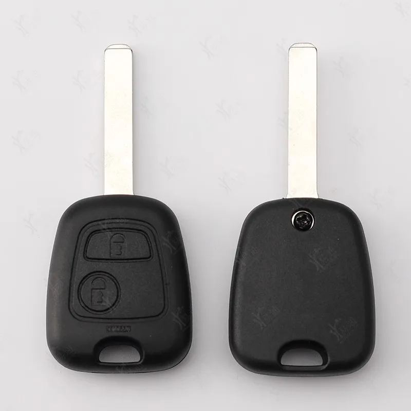 for Logo Peugeot 206 207 307 C2 remote control key shell Dongfeng Peugeot straight car key replacement shell