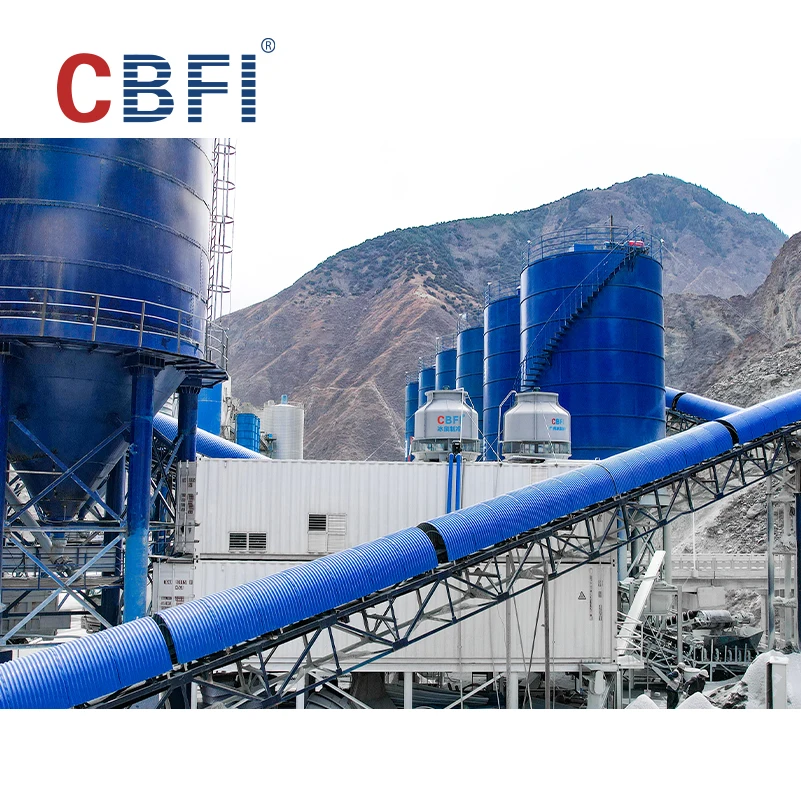 Industrial Motor & Gear Ice Flake Machine 30 Tons Automatic System with Storage for Concrete Cooling