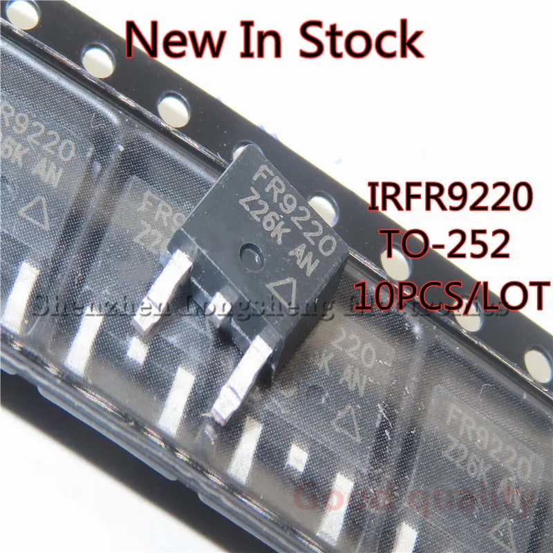 10PCS/LOT NEW  IRFR9220  FR9220 TO-252 P-Channel Field Effect Chip 200V 3.6A In Stock
