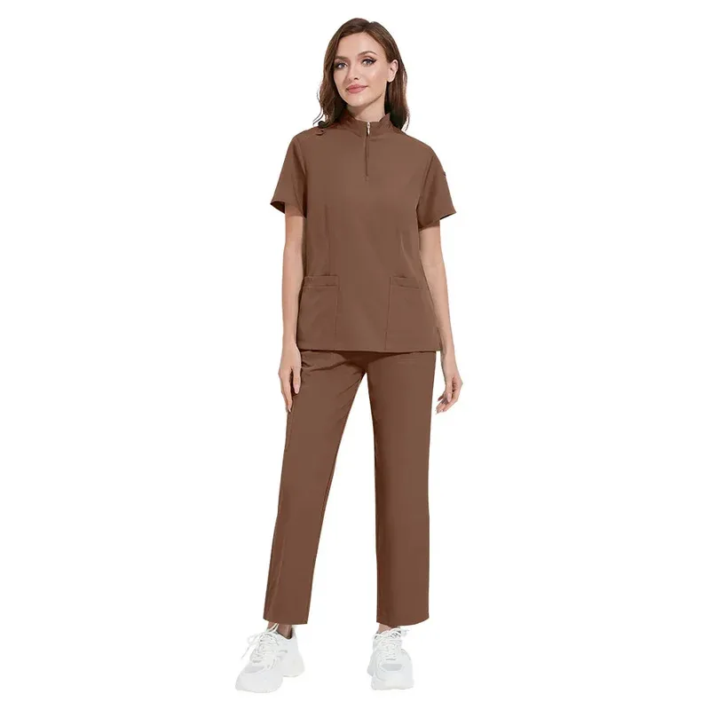 OP-Uniformen für Damen, Peeling-Set, medizinische Krankenschwester, Schönheitssalon, Arbeitskleidung, klinische Peelings, Oberteil + Hose, Spa, Arzt, Krankenpflege, Tunika, Anzug