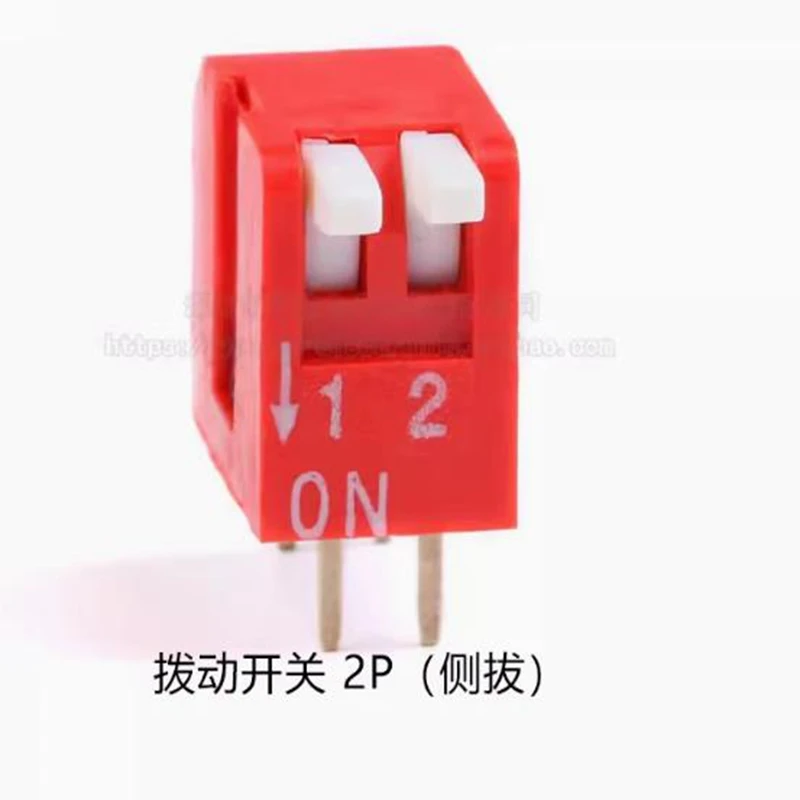 5pcs Dip switch 2P 2/3/4/ 5/6/8-bit 2.54mm foot distance side dial key in line sliding type