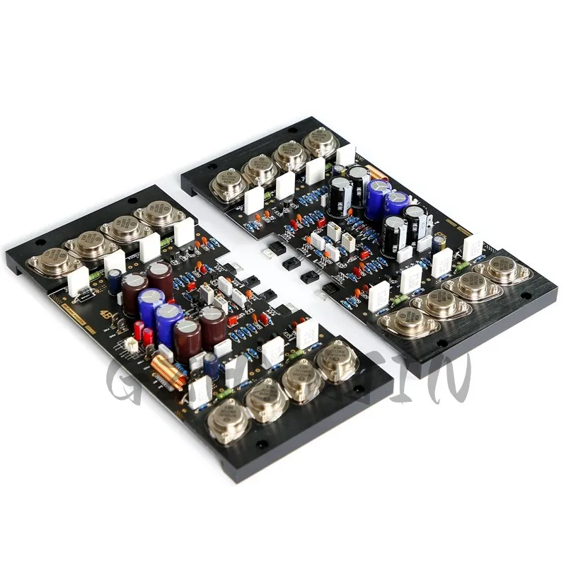 Penguat daya Kelas A belakang murni 4B, dengan tabung segel emas 90W + 90W Ansenmei MJ15024G/MJ15025G Toshiba MJE15034/MJE15035