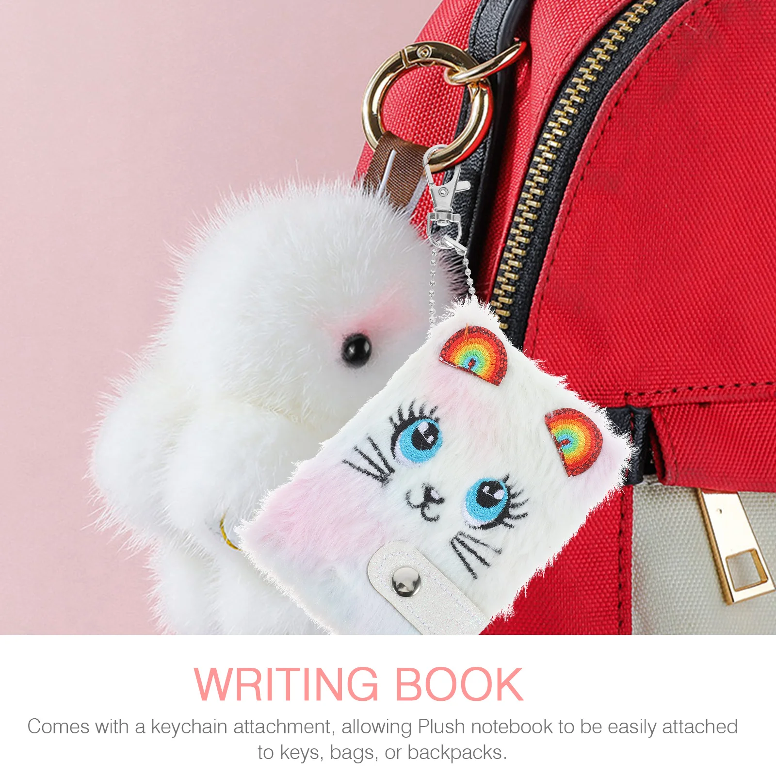 Kawaii Notebook Fluffy Diary Pluche Cover Supply Journal Cartoon Notitieblok Dagelijks Gebruik Multifunctioneel De