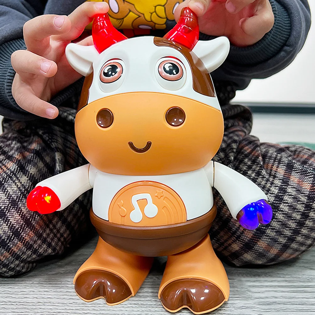 Danse compacte enfants Robot vache en forme de lumières son Portable électrique Musical jouet pour enfants enfants