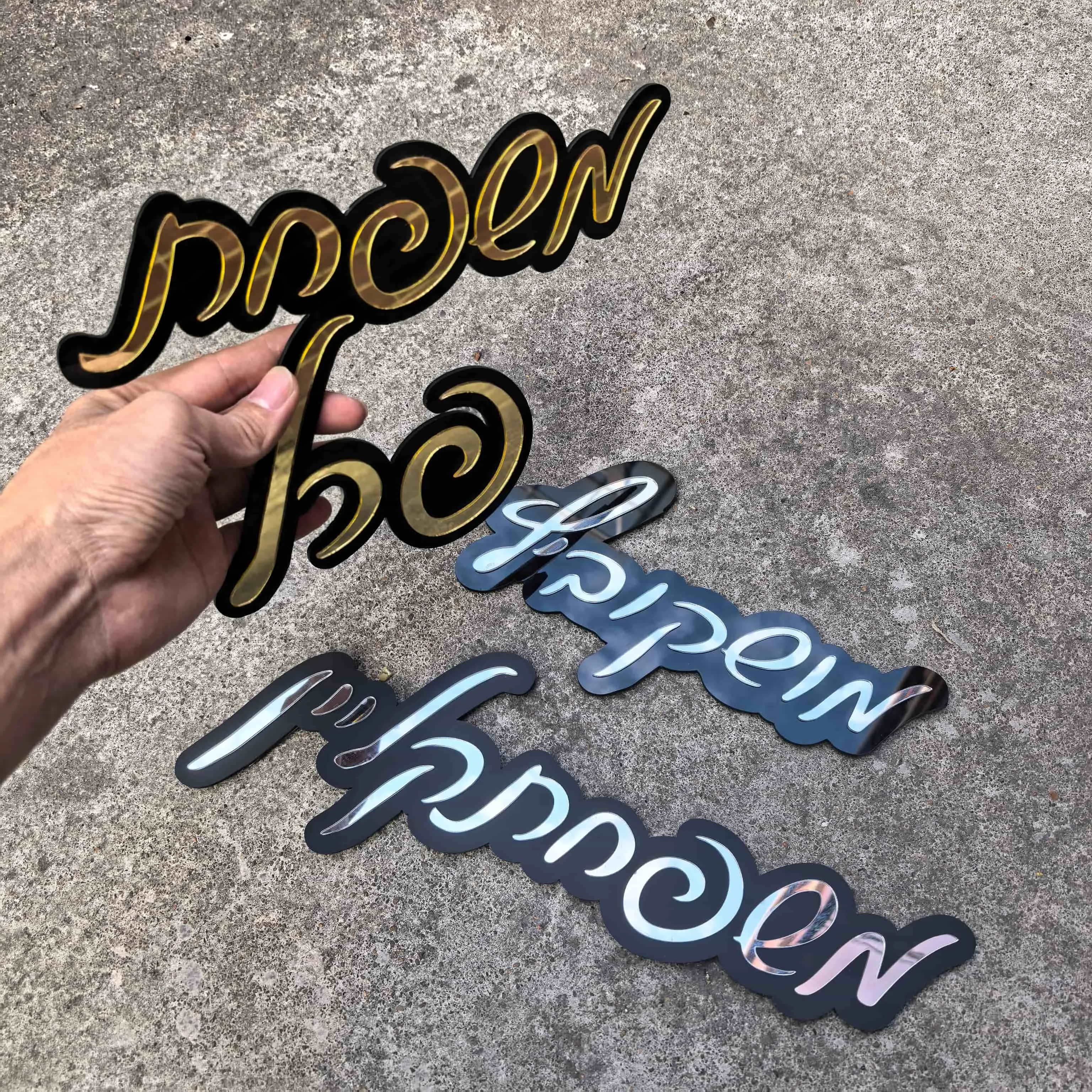 Personalized 3D Door Sign Name Signboards Acrylic plaques Wedding Name Party Signs Customized Birthday Baby Gifts Hebrew Signs