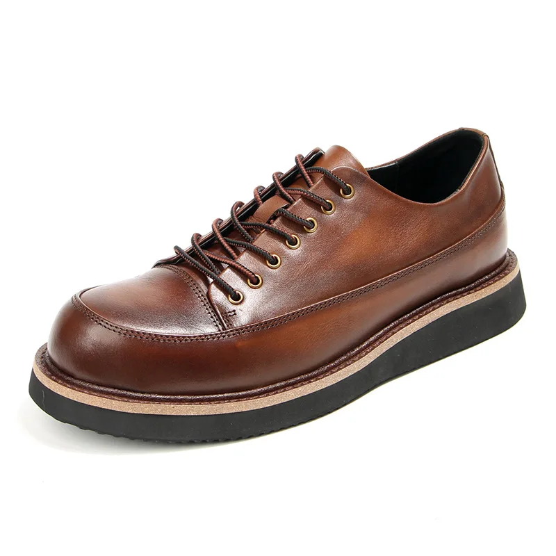 

Men Casual Shoes Sneakers Handmade Retro Loafers Shoes Vintage Genuine Leather Luxury Designer Shoes