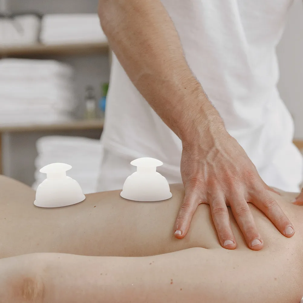 

Набор для вакуумного массажа из 4 силиконовых банок, многоразовый, для расслабления мышц тела, глубокой тканевой терапии и массажа.