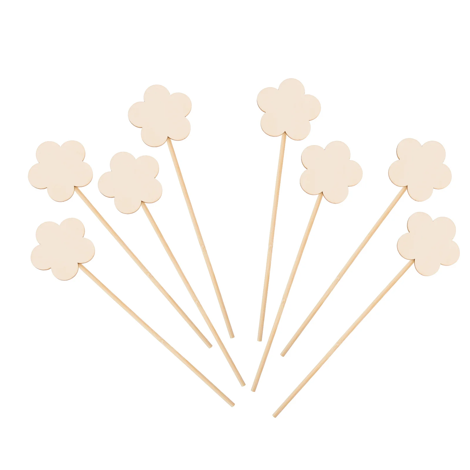 8 قطعة عصا الجنية الخشبية لتقوم بها بنفسك عدة الحرفية لم تنته العصي الفارغة للأطفال نشاط اللوحة الأطفال اليدوية مشروع فني ديكور #2