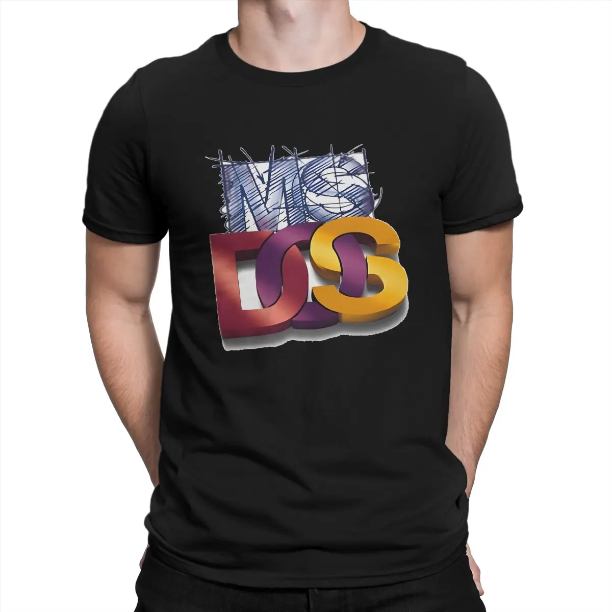 MS-DOS Man TShirt Splendid Fashion T Shirt Original Streetwear Hipster