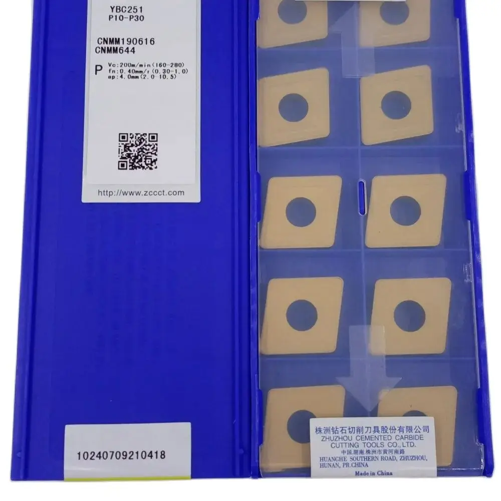 

CNMM 644 CNMM 190616 ZCC CNMM190616 CNC Cemented Carbide Turning Tools Inserts For Processing:steel 10pcs/box