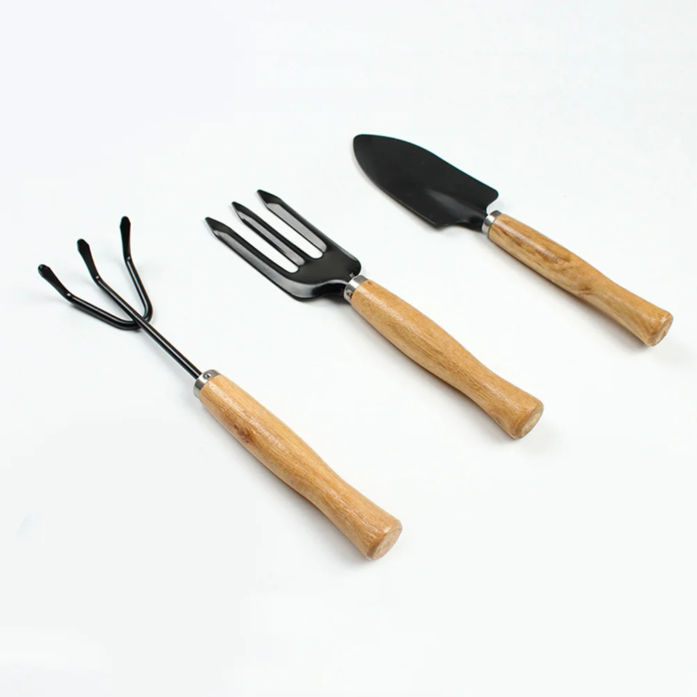 

4Pcs Garden Tool Set Stainless Steel Rakes Shovels Ergonomic Handle Gardening Work Kit Digging Planting Weeding Outdoor Balcony