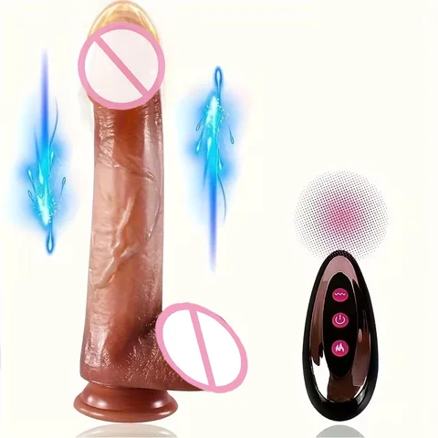 Dildo 8.7-Inch Realistic Vibratory Massager for Couples Men & Women with Strong Suction Cup USB Rechargeable 10 Modes Heated Liquid Silicone