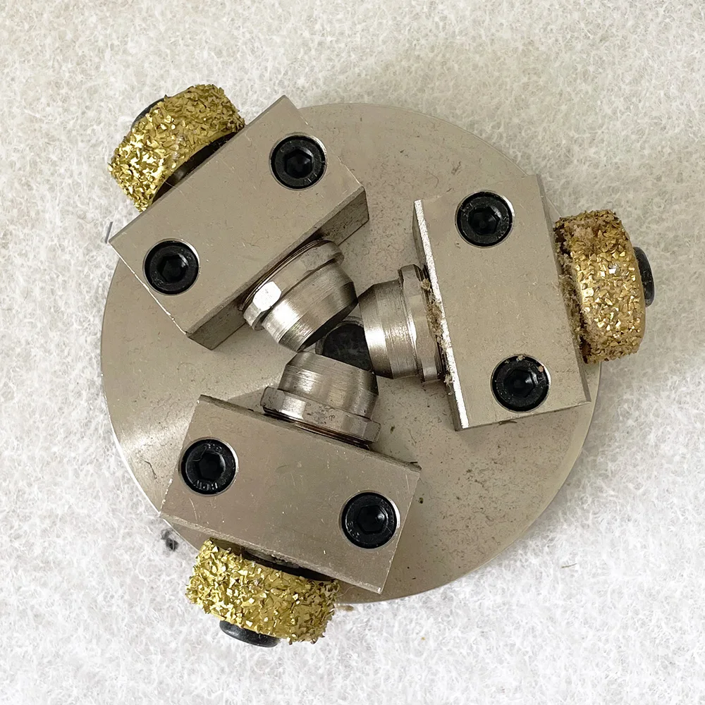 110mm Diamond Abrasive Tool Grinding Block Bush Hammer With 3 Alloy Rollers For Polishing Stone Marble Granite Concrete Floor