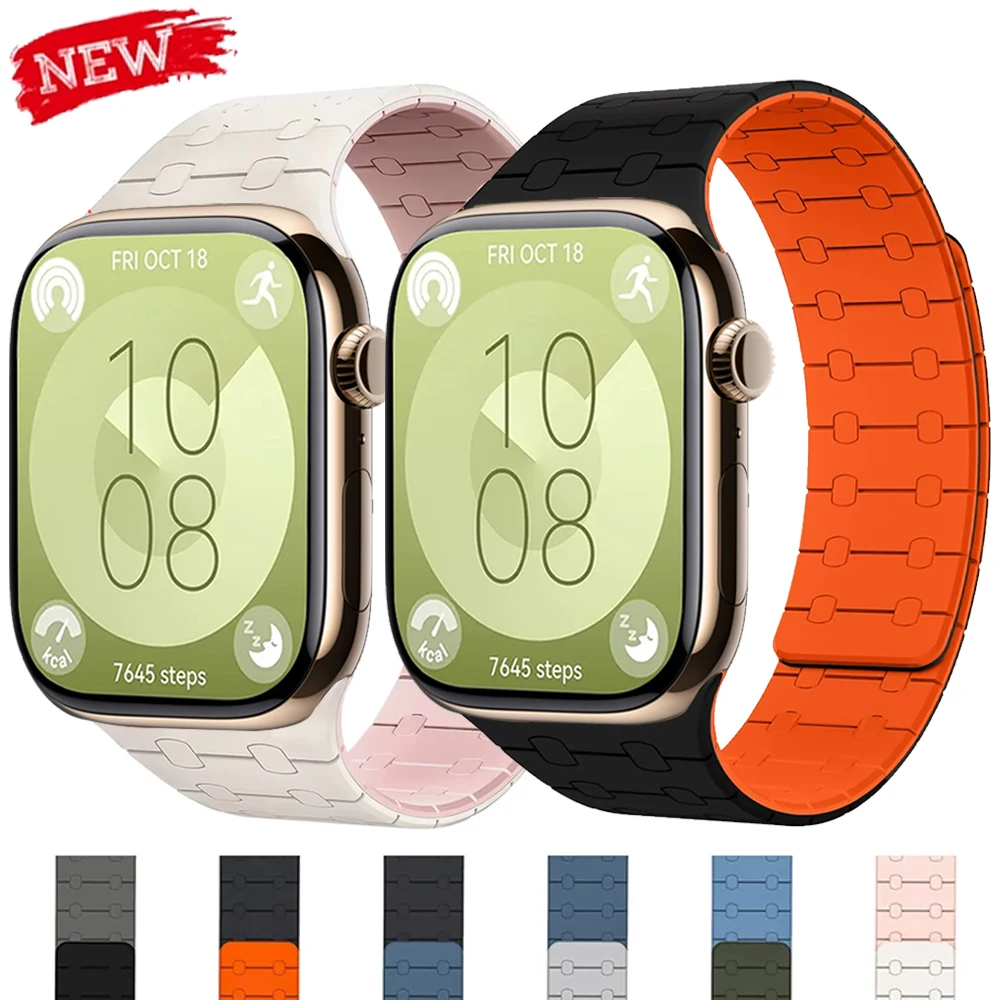 Magnetisches Silikonarmband für Apple Watch Band Serie 11/10 46 mm 42 mm Ultra 3/2 49 mm 45 mm 44 mm 40 mm 41 mm IWatch 9 8 7 SE Armband