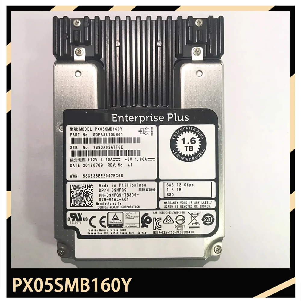 

Для твердотельного накопителя DELL SSD 1,6 ТБ SAS 09NFG9 PX05SMB160Y