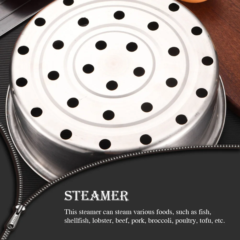

Premium Stainless Steel Steamer Container High-Quality Dish for Fish Shellfish Lobster Beef Pork Broccoli Steamer Container