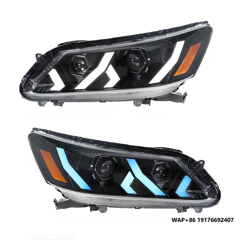 

Honda Accord 9th Gen 2013 2014 2015 LED Headlights Head Lights Front Projector Upgrade DRL Headlamp Car Accessories