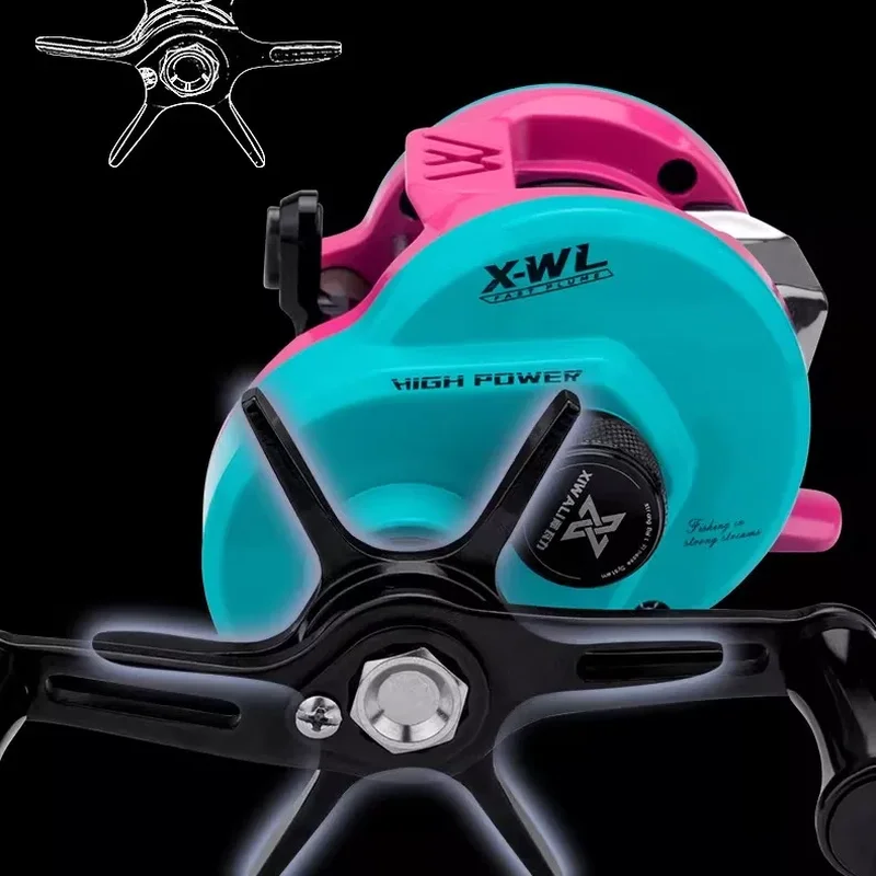 Colorful Spinning Drum Reel, 5-Step Magnetic Brake, 0.8g Ultra