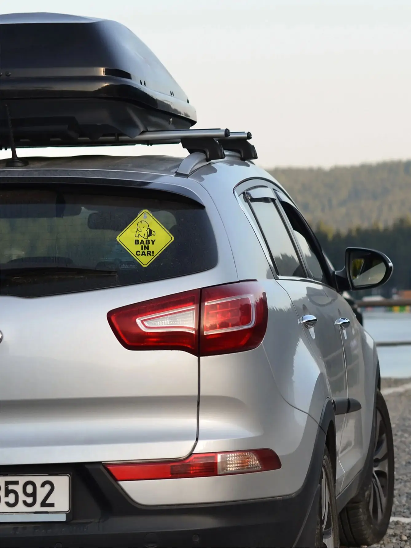 Baby on Board Sticker for Cars, Baby On Board Warning Signs with Suction Cups view 6