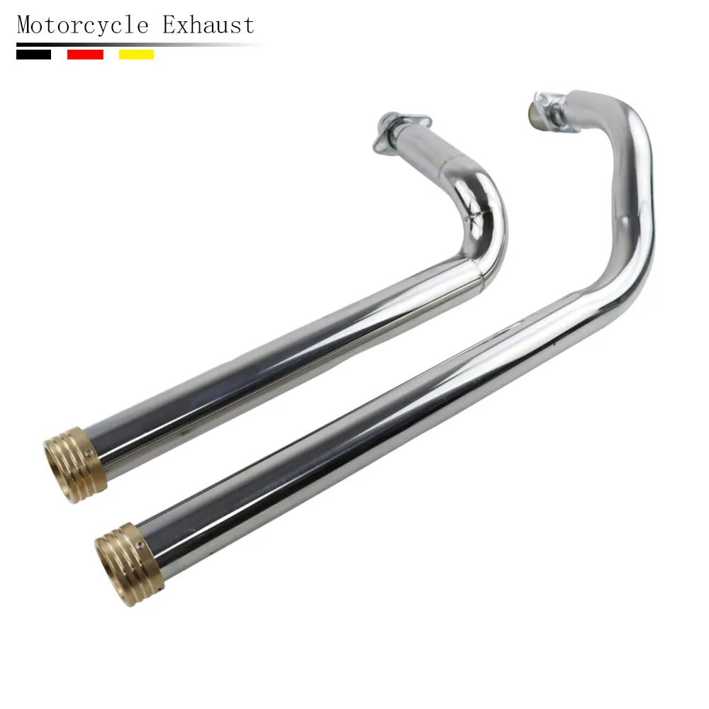 

Motorcycle Exhaust Pipe Chrome Drag Pipes Full Muffler System Silencers For Honda Steed Shadow 400 VLX400