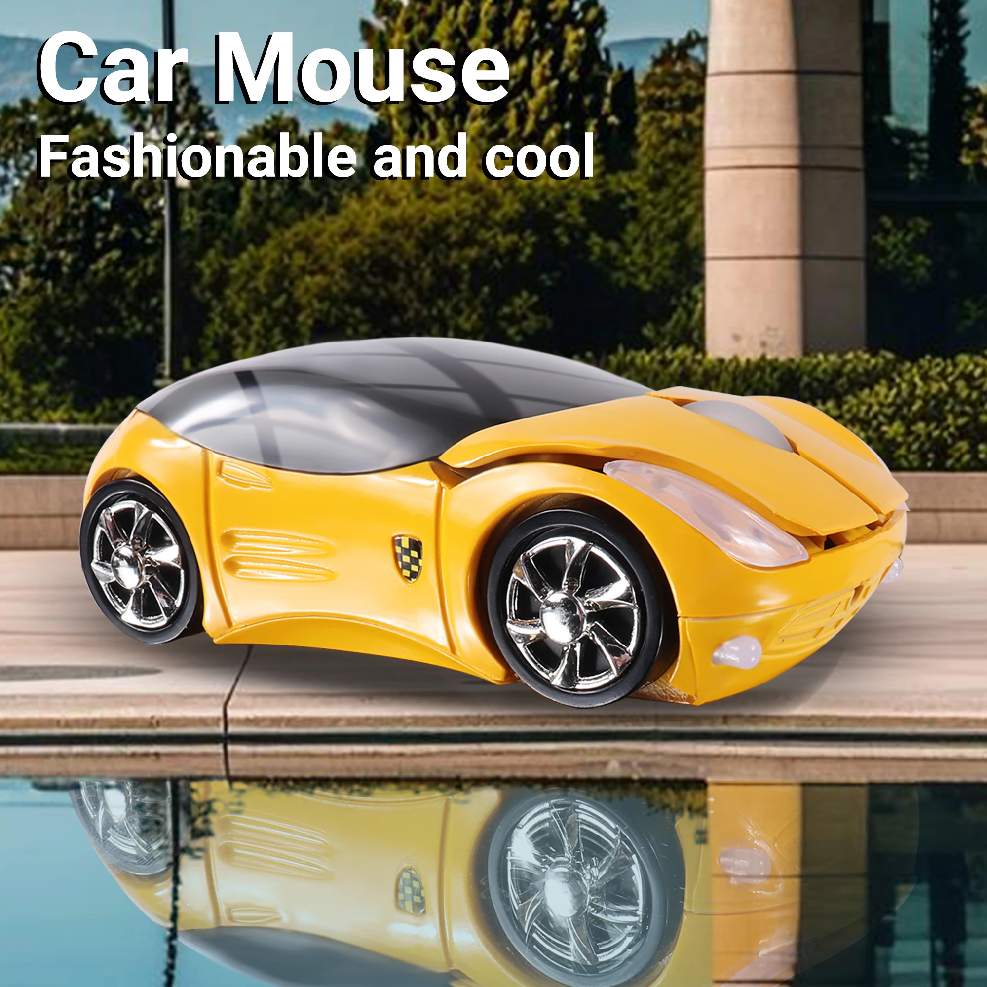 Wireless 2.4G Car Appearance Sports Car Plug And Play Long Battery Life Mouse Light Weight Symmetric Design Office Use Gift Kid