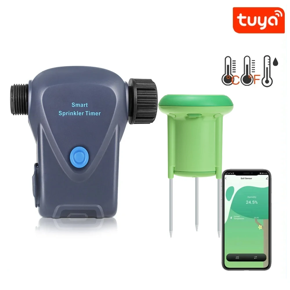 Tuya Smart Zigbee Watering Timer, Smart Sprinkler, Drip Irrigation System, Built-in Water Flow Recorder, Water Controller