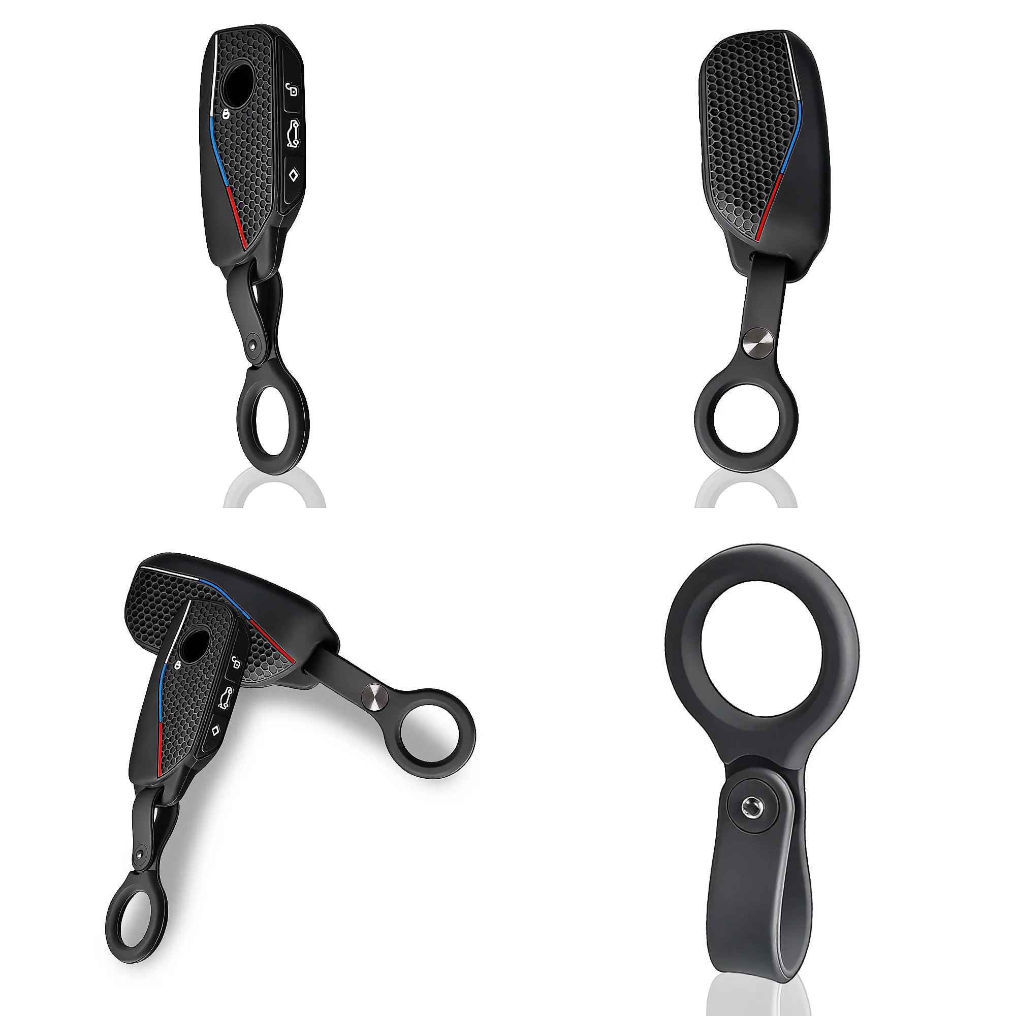 Keychain Fashion Silicone Car Remote Key Case Cover Shell Fob for BMW 7 Series 735i 740Li X7 X1 2023 Sport Racing Style