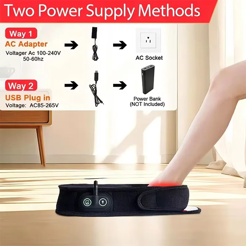 Pain Relief Red Light Therapy Slippers 660nm 850nm Infrared Foot Therapy Improved Blood Circulation