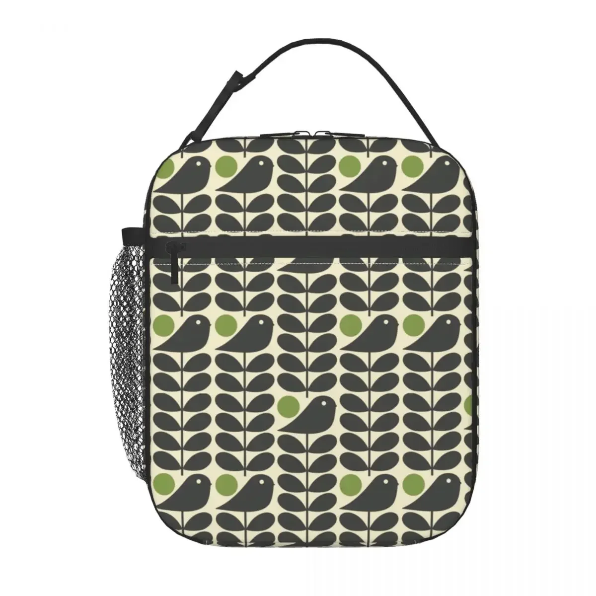 Custom Orla Kiely Dark Color Lunch Bag Men Women Cooler Warm Insulated Lunch Box for Kids School