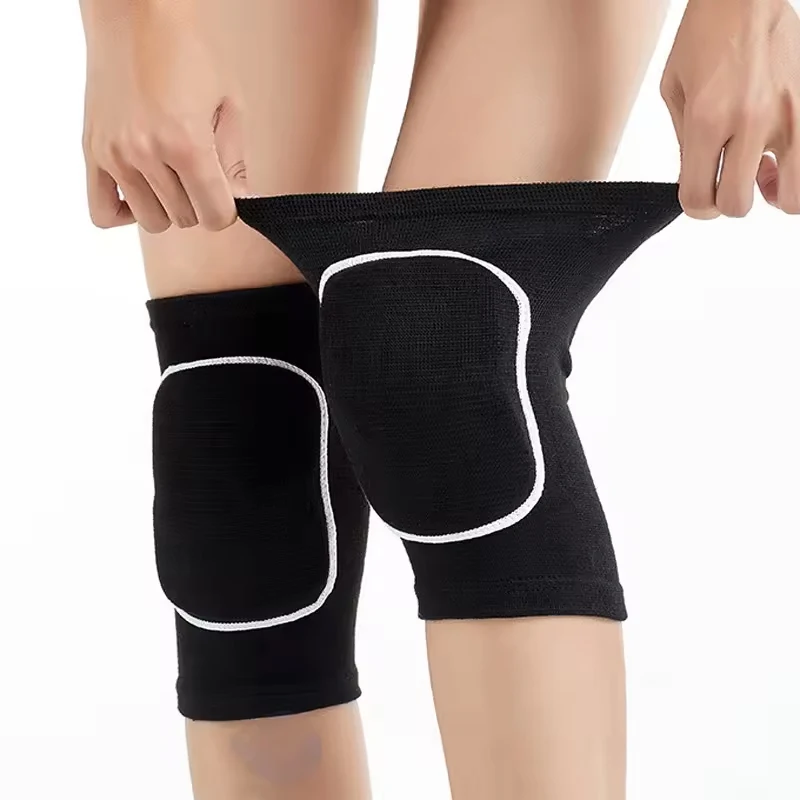 

2Pcs Sports Compression Knee Pads Elastic Dance Knee Pads Anti-Collision Sponge Knee Pads Thick Yoga Street Volleyball Knee Pads
