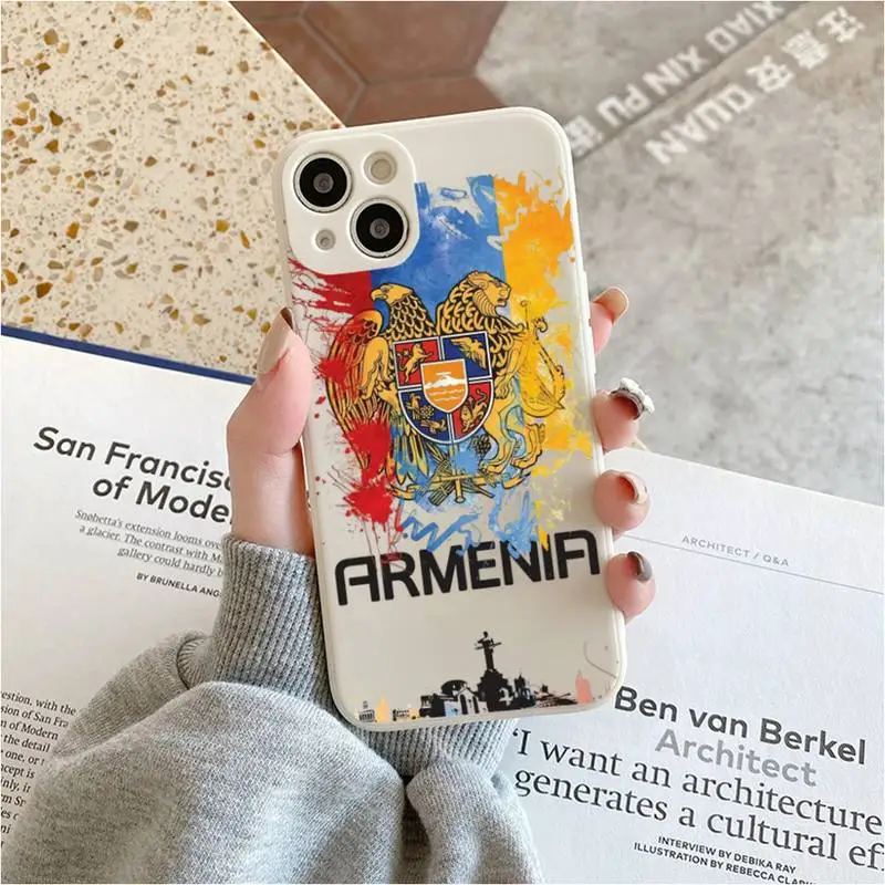 Armenia Armenians Flag Phone Case For Iphone 7 8 Plus X Xr Xs 11 12 13 Se2020 Mini 14 Pro Max Candy Case