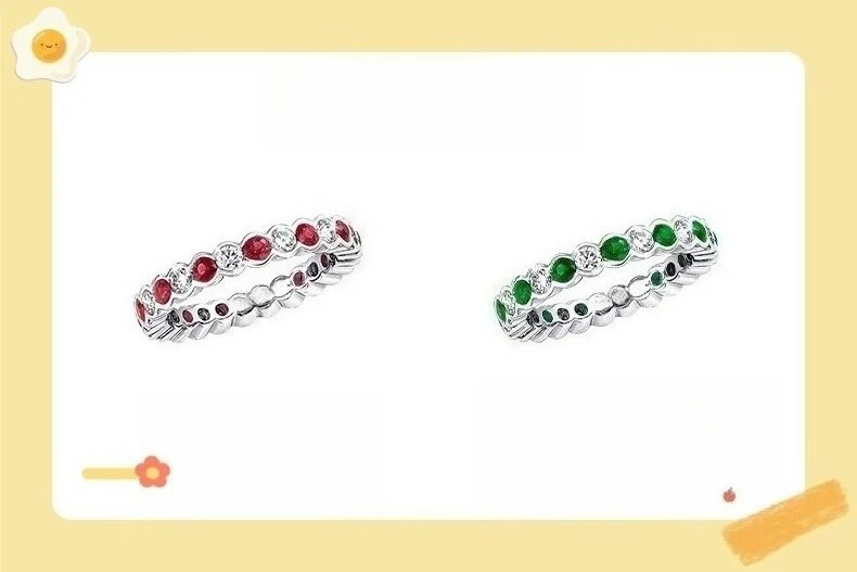 

Grajia round gemstone and diamond ring simple and unique design