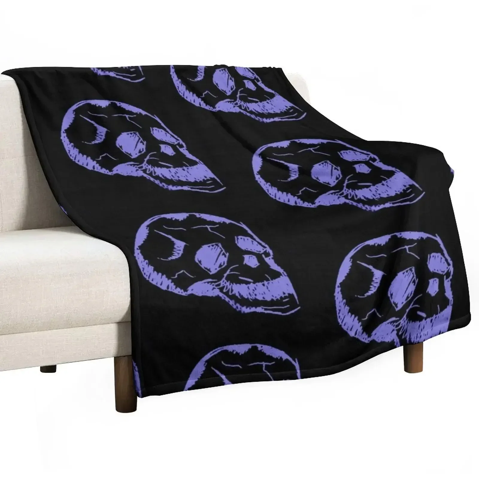 

Monochrome Skull Throw Blanket Sofa Throw Hairys Blankets