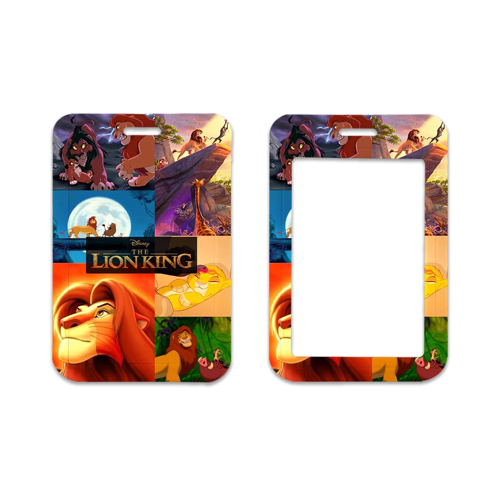 Disney Neck Strap Lanyard Anime Boys Lion King Card Cover Cartoon Badge Holder Id Card Students Hang Rope Gift