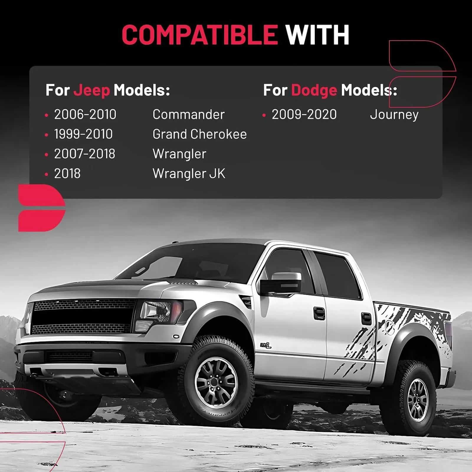 BDFHYK 2 Inch 5x127mm Wheel Spacers 1/2x20 Studs 71.5mm Hub Bore for Jeep Wrangler 2007-2018 Grand Cherokee Commander Journey 2009-2020
