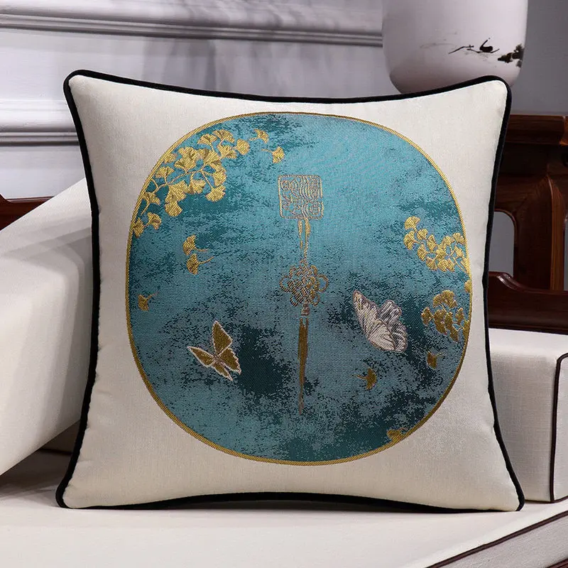 New Chinese-style Sofa Throw Pillows High-end Redwood Large Backrest Cushions for Home Living Room Sofa Decoration