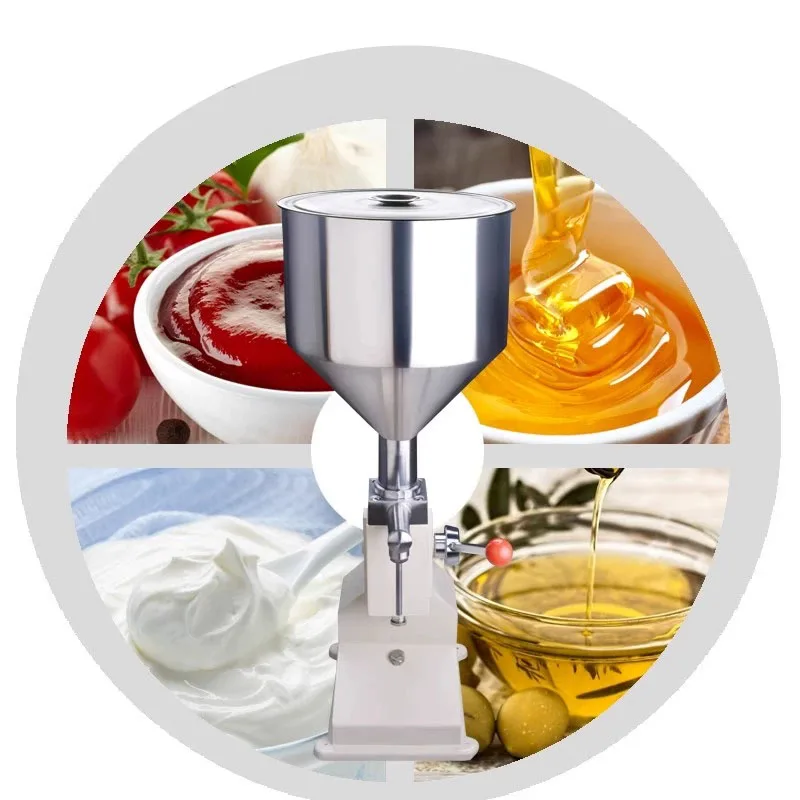 1- 100 مللي A03 ماكينة تعبئة الطعام غير القابل للصدأ معجون الضغط اليدوي توزيع معدات تعبئة السوائل ماكينة كريم بيع #4