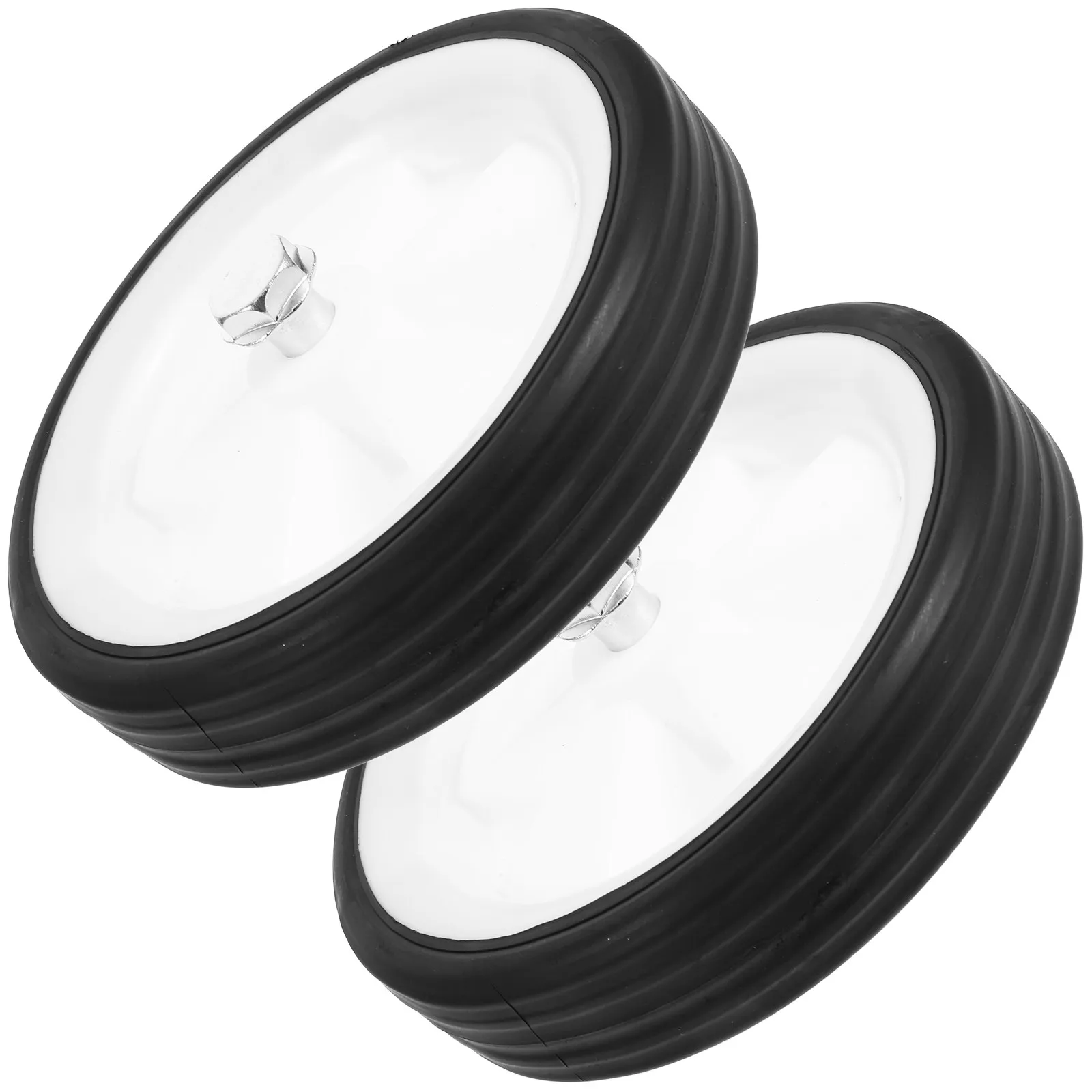 2Pcs Replacement Air Compressor Wheels Caster Inch Rubber Parts Easy Installation Fast Inflation Versatile Automotive