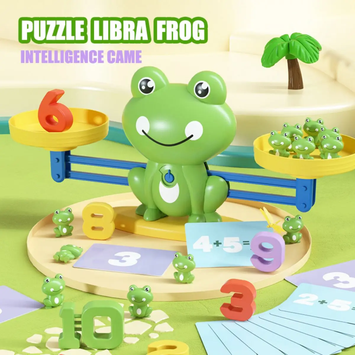 Grenouille-Jeu de maths d'équilibre, jouets de comptage pour garçons et filles, jouet de nombres amusant, cadeau pour enfants, apprentissage STEM, à partir de 3 ans