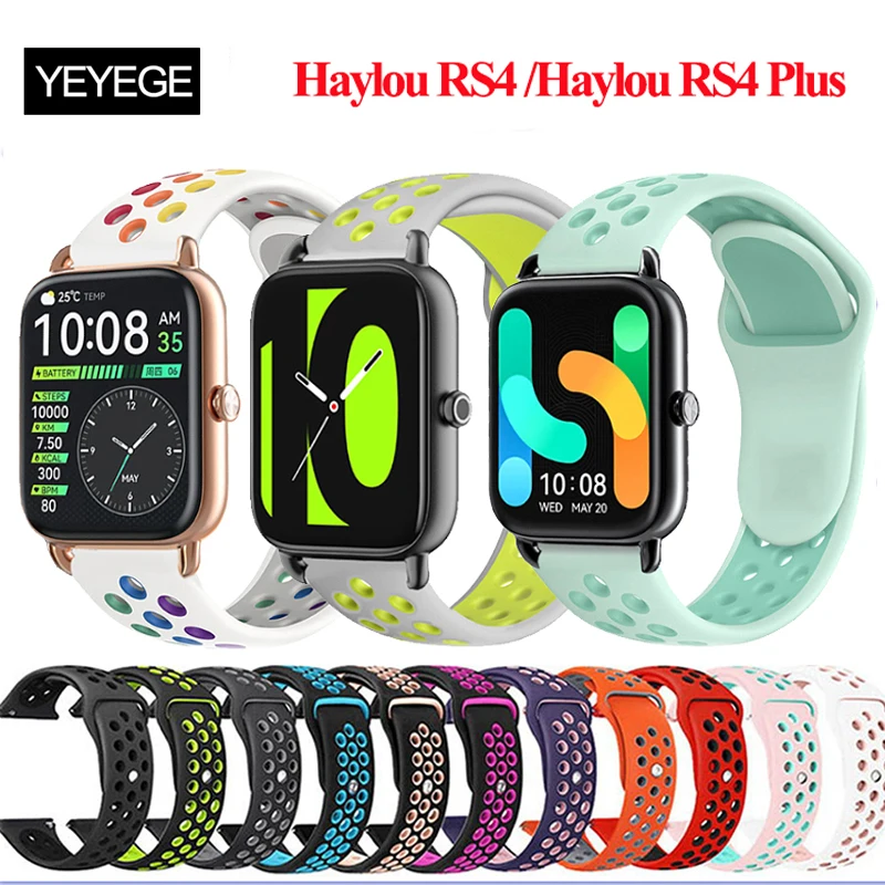 For Haylou RS4 Plus Strap Silicone Wristband Sport Bracelet Replacement Watchband For Haylou RS4/haylou GST Correa Bracelet