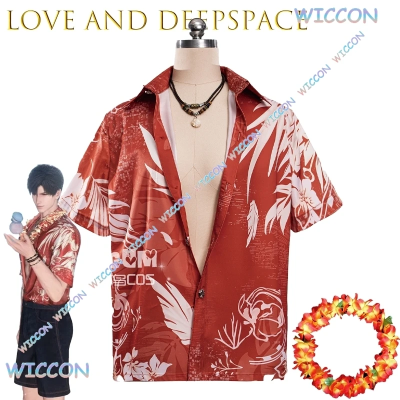 

Cos C Love And Deepspace Rafayel Aster Zayne Sylus Caleb Пляжная рубашка Футболка Косплей Костюм Летняя повседневная одежда