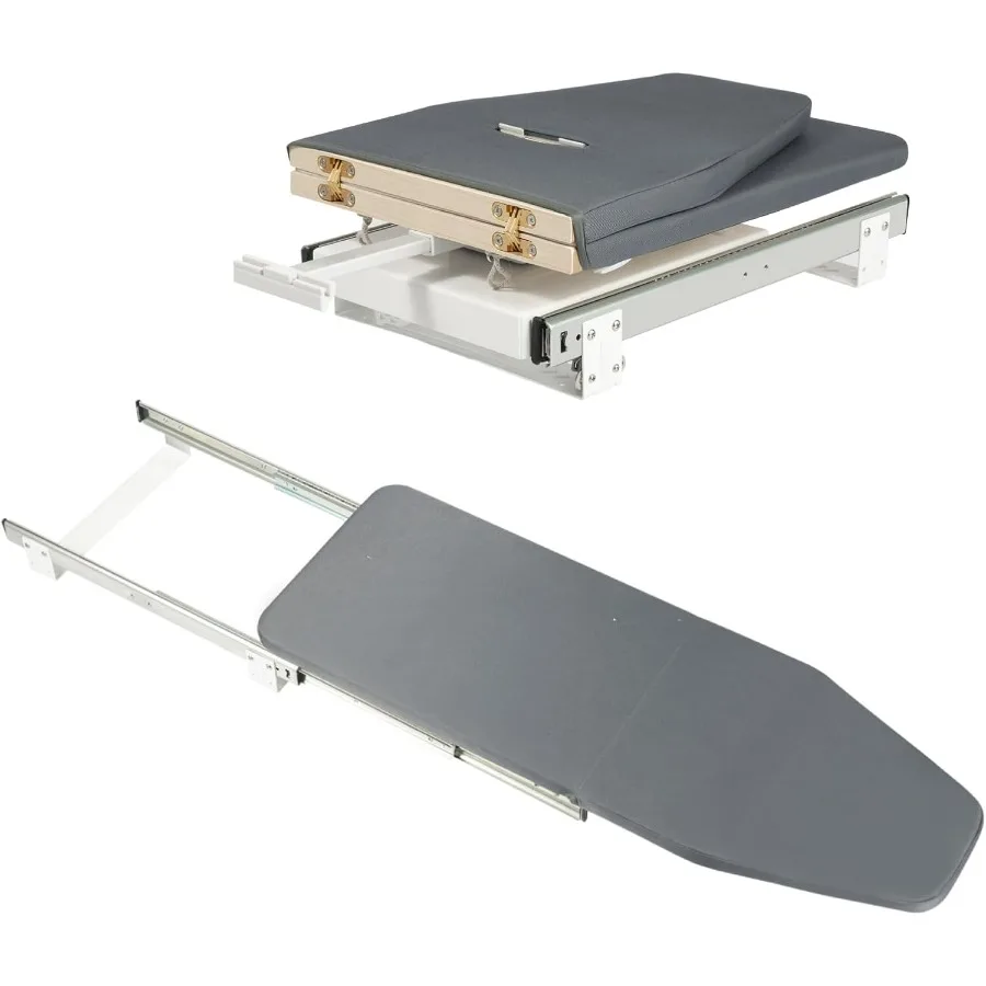 

Retractable Ironing Board Closet Folding Board Grey for Bedrooms Sewing Rooms Laundry Rooms