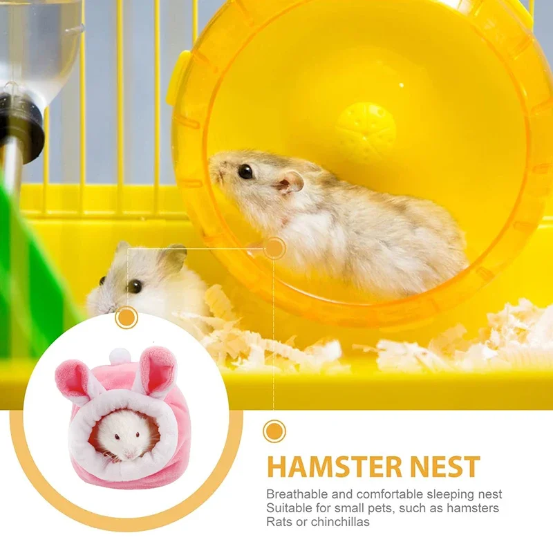 Hamster Cage Soft Warm Bed Pet Rat Hammock Pig Squirrel Winter House Velvet Nest Sleeping Warm Bed Small Pet Items