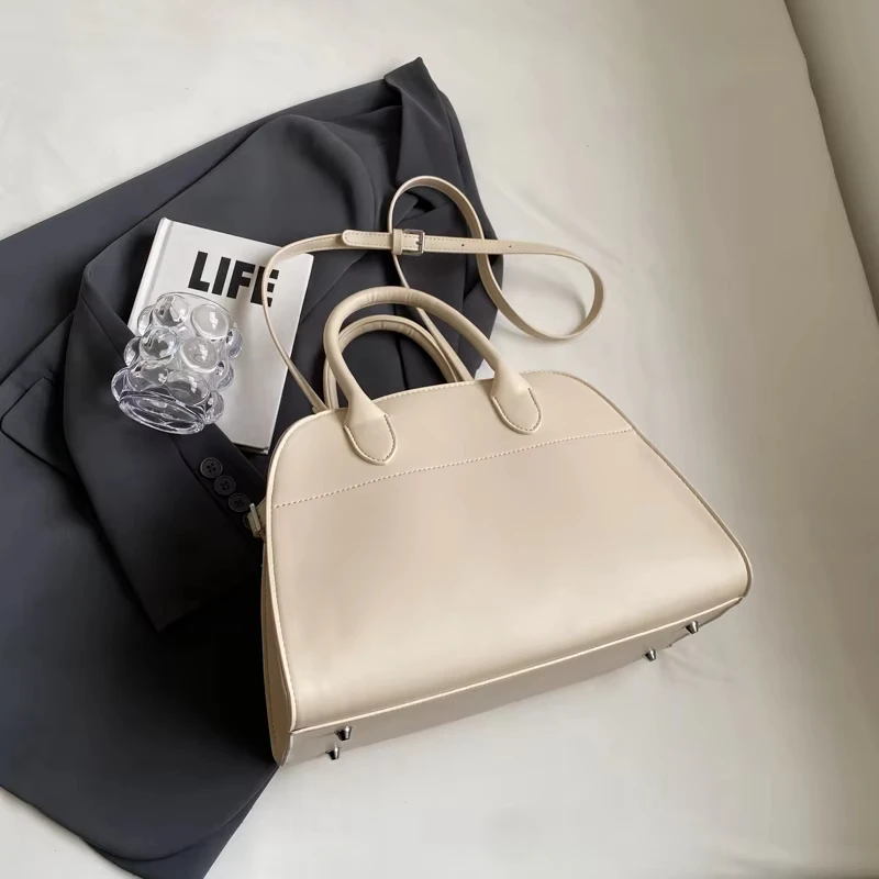 2024 Large Women's Handbag Fashion Retro Solid Color Suede Leather Single Shoulder Handbag Luxury Handbag