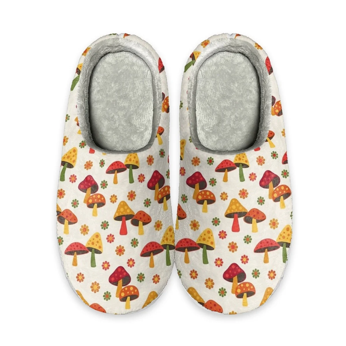 Beliodome Cute Mushroom Design House Cotton Custom Slipper Womens Indoor Slip On Shoes Lightweight Bedroom Warm Rubber Sole